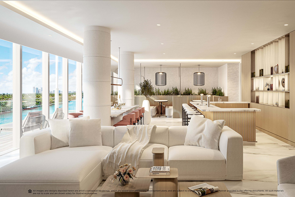 Rendering of La Baia Club Room
