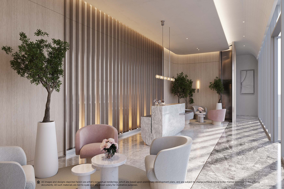 Rendering of La Baia Lobby