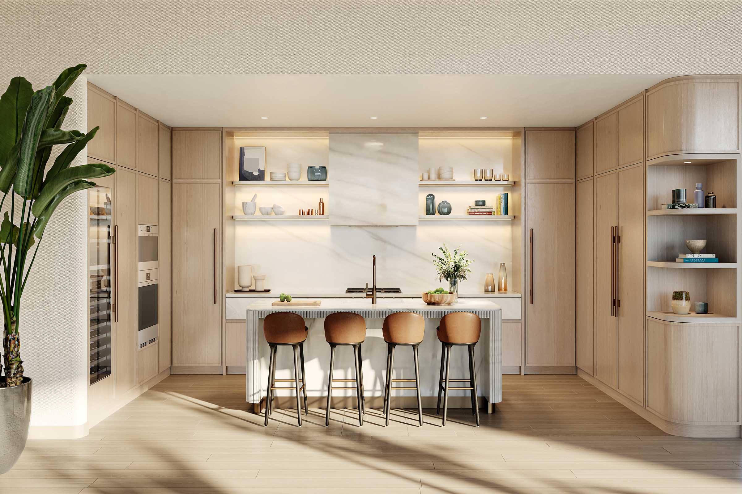 Rendering of The Perigon Miami Beach Kitchen
