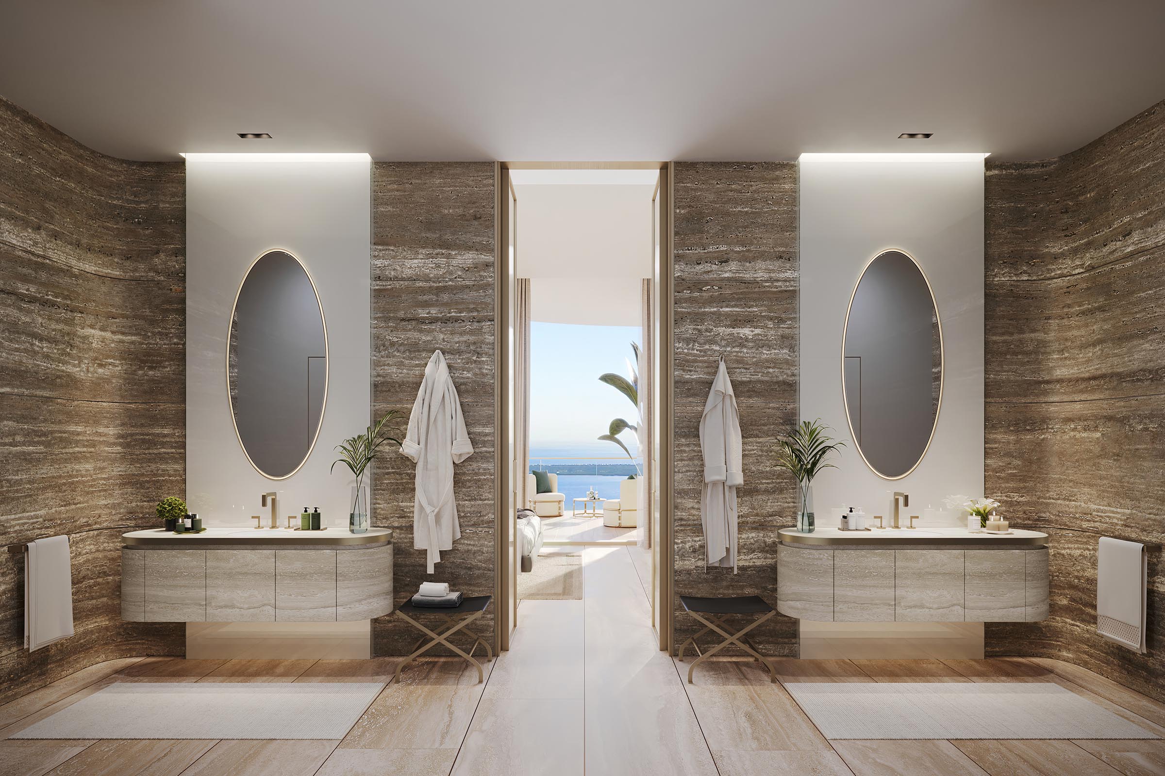 Rendering of The Residences at 1428 Brickell Bathroom